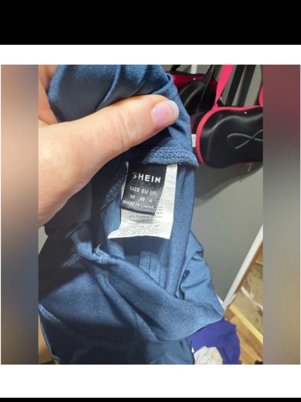 SHEIN Slate Blue High-Waist Leggings with Side Pocket - Picture 2 of 3